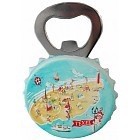 Texel Kaart Opener met magneet 9,5x5cm.